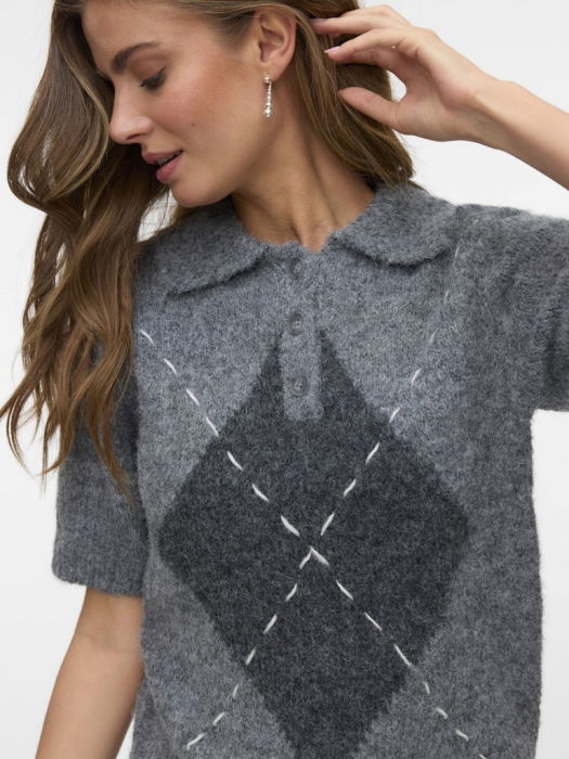 Vero Moda Свитер С Коротким Рукавом Gri Deschis  [2]