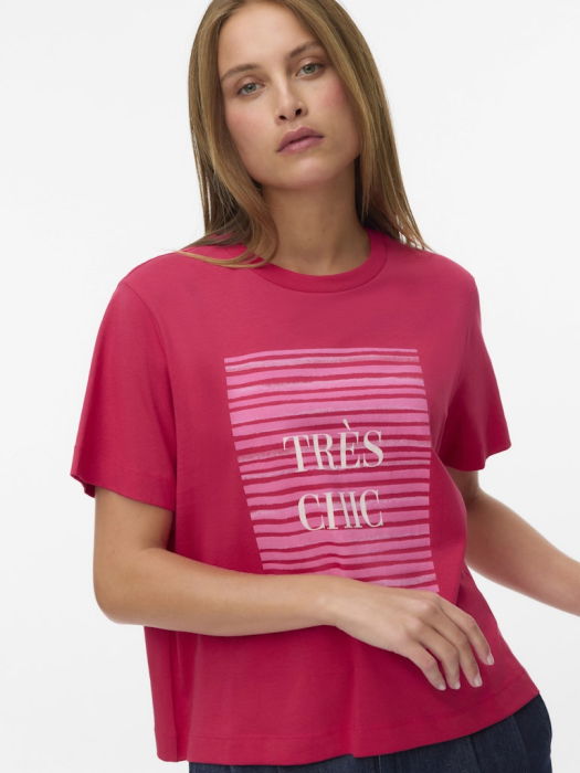 Vero Moda Женская Футболка Вишнево-Красная Regular [2]