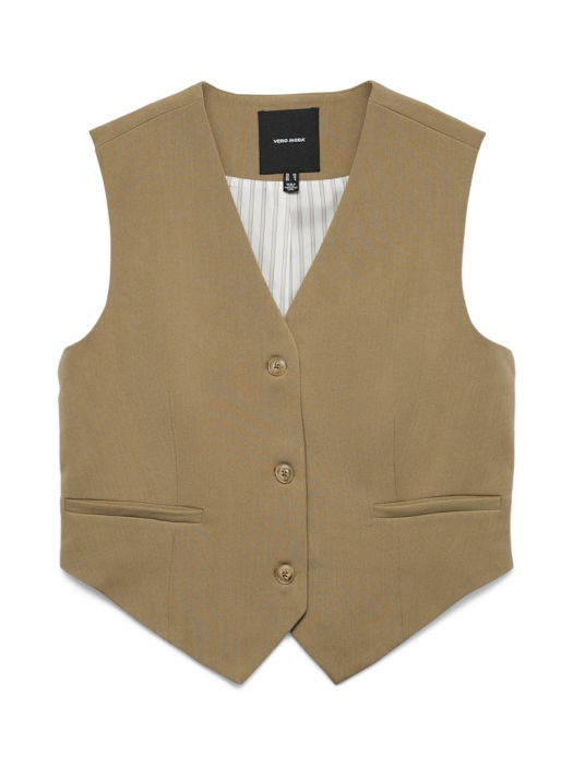 Женский Жилет Бежевый  [5]