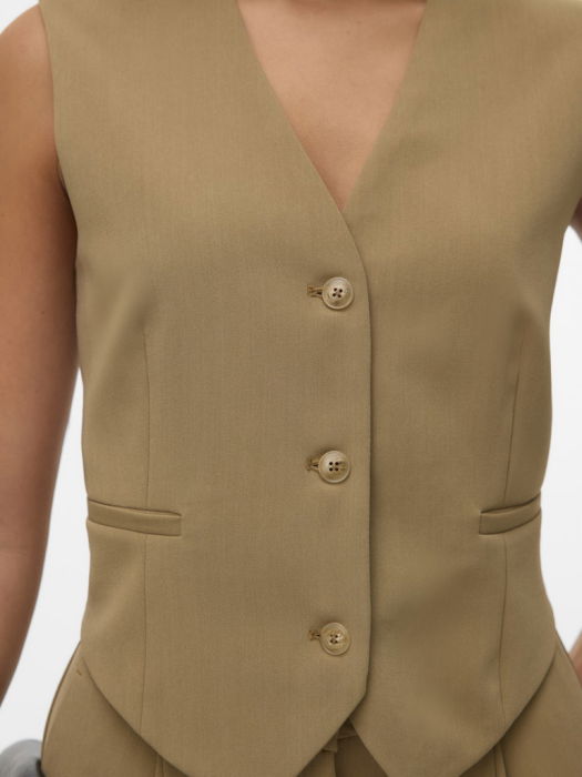 Женский Жилет Бежевый  [4]