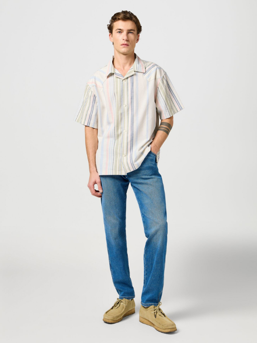 Wrangler Blugi Albastri RIVER Tapered Barbati [5]