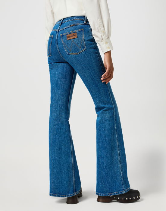 Wrangler Женские Джинсы Синие Flare [3]