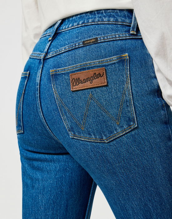 Wrangler Женские Джинсы Синие Flare [5]