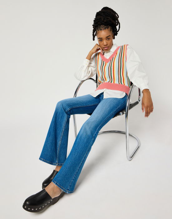 Wrangler Женские Джинсы Синие Flare [4]