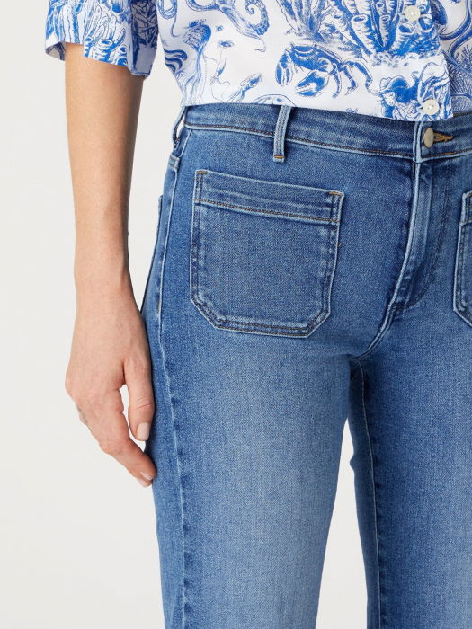 Wrangler Женские Джинсы Синие Flare [4]