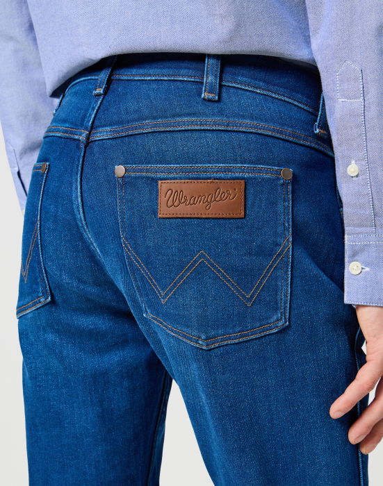 Wrangler Мужские Джинсы Синие Regular Straight [4]