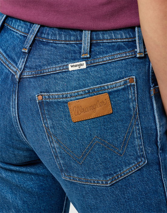 Wrangler Женские Джинсы Синие Straight [5]