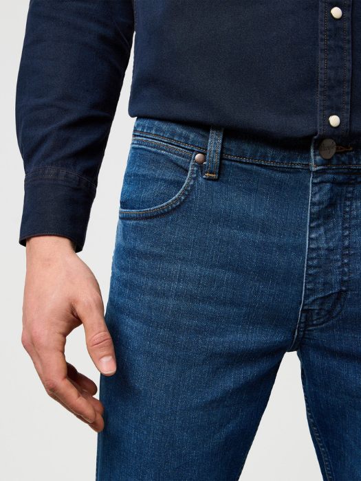 Wrangler Blugi Albastri GREENSBORO Regular Straight Barbati [4]