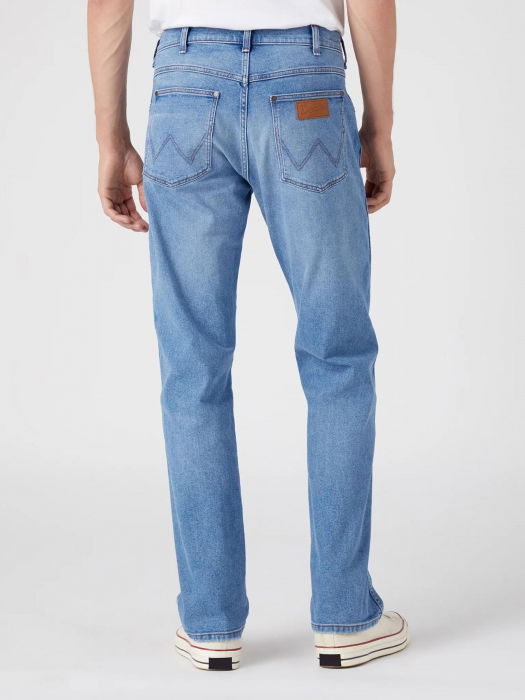 Wrangler Мужские Джинсы Синие FRONTIER Relaxed Straight [2]