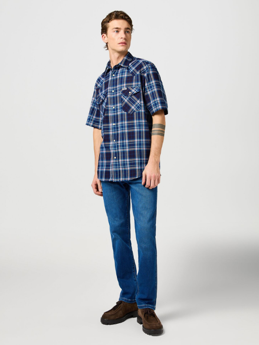 Wrangler Blugi Albastri LARSTON Slim Tapered Barbati [1]