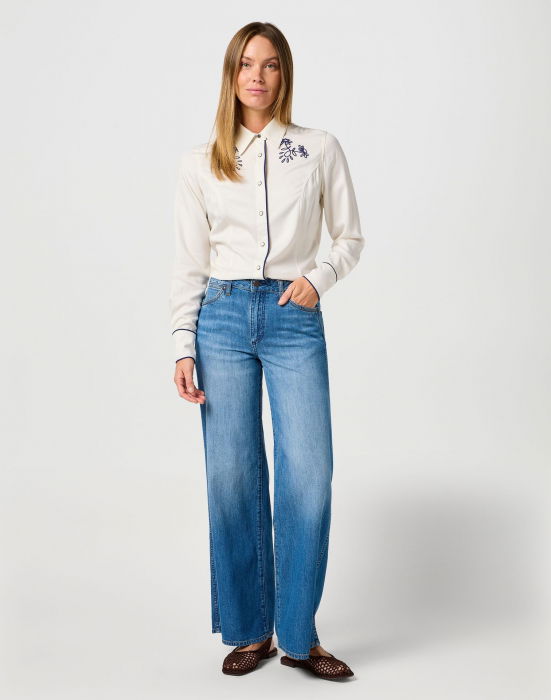 Wrangler Женские Джинсы Синие WORLD WIDE Wide Leg [5]