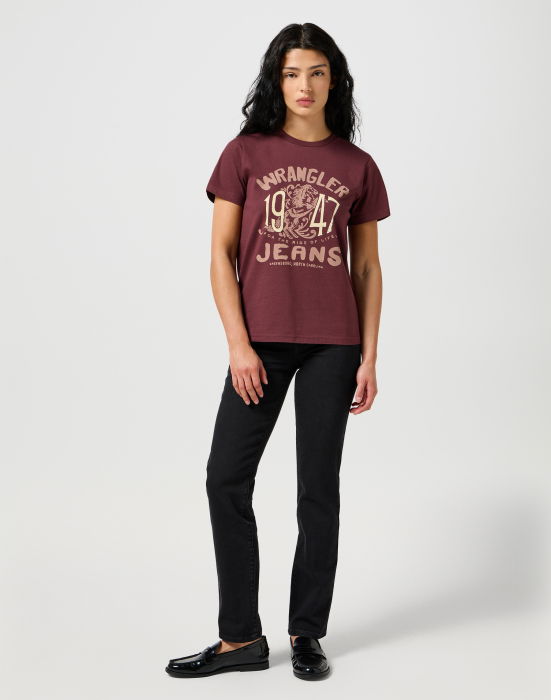 Wrangler Blugi Straight Negri Femei [2]