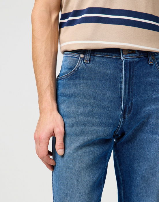 Wrangler Мужские Джинсы Синие RIVER Tapered [3]