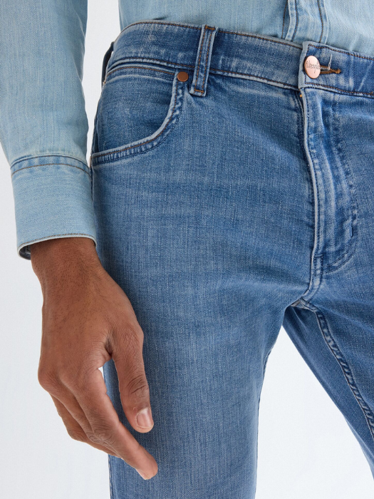 Wrangler Мужские Джинсы Синие GREENSBORO Regular Straight [4]