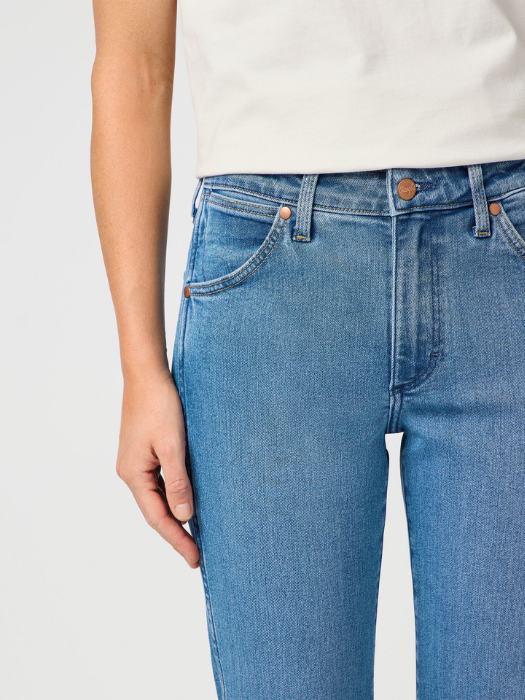 Wrangler Blugi Albastri Deschisi PIPER Slim Femei [4]