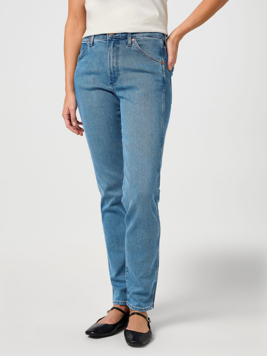 Wrangler Blugi Albastri Deschisi PIPER Slim Femei [2]