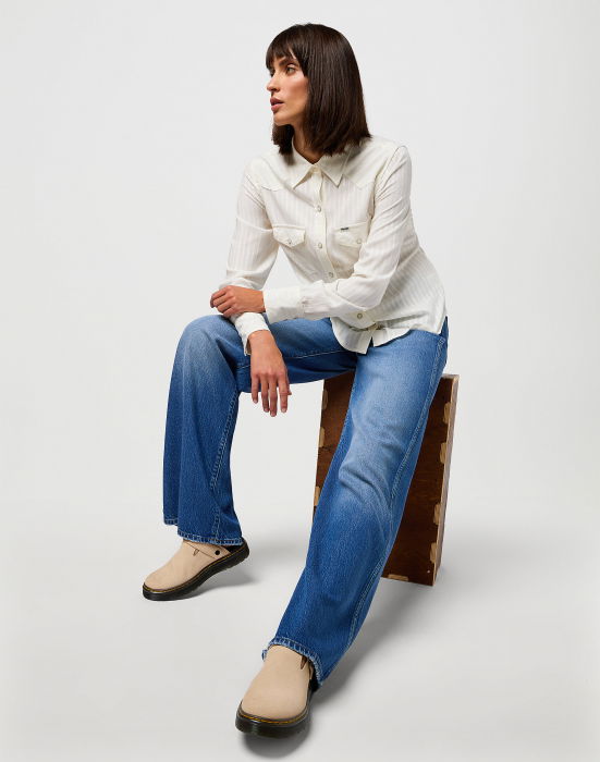 Wrangler Женские Джинсы Синие WORLD WIDE Wide Leg [3]