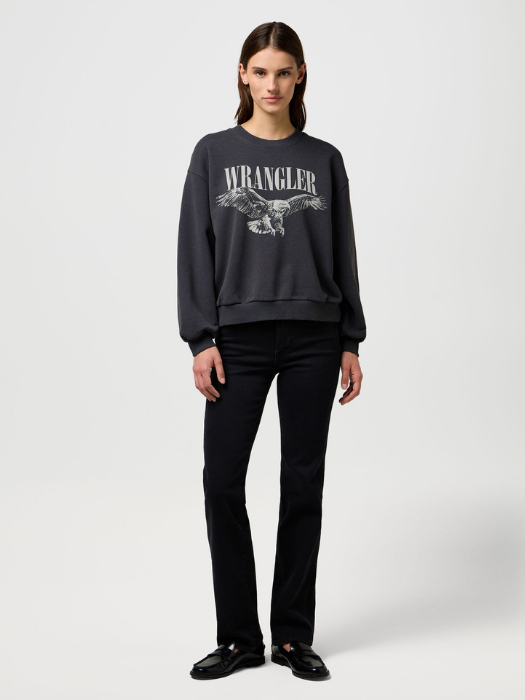 Wrangler Bluza Gri Inchis Oversized Femei [1]