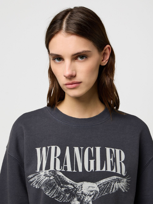 Wrangler Bluza Gri Inchis Oversized Femei [3]