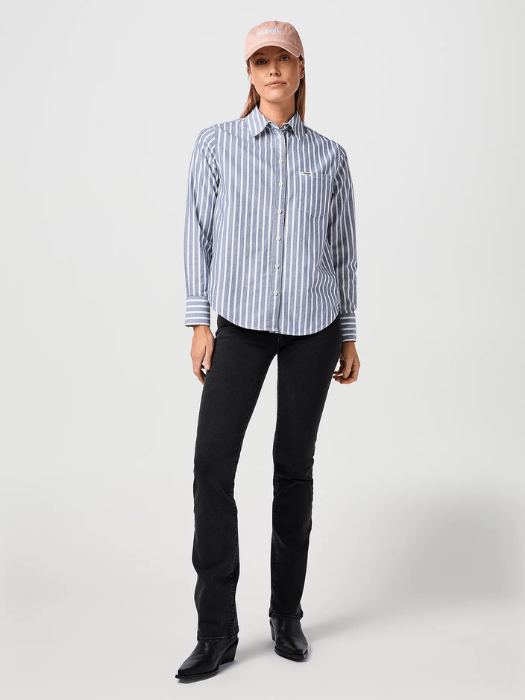 Wrangler Camasa Albastra/Alba Regular Femei [5]