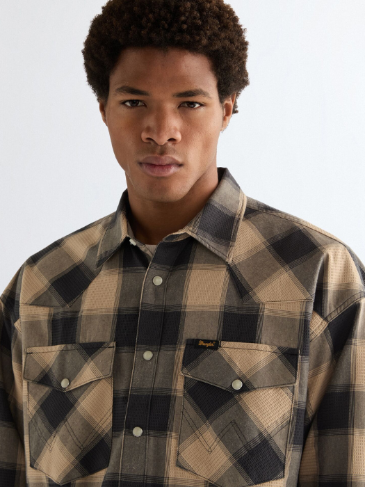 Wrangler Camasa Bej Oversized Barbati [2]