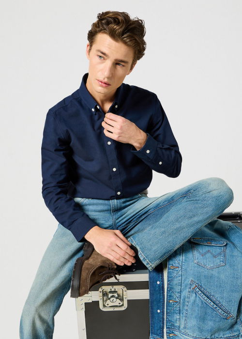 Wrangler Camasa Regular Blue Barbati [4]