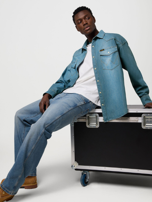 Wrangler Camasa Albastra Oversized Barbati [6]