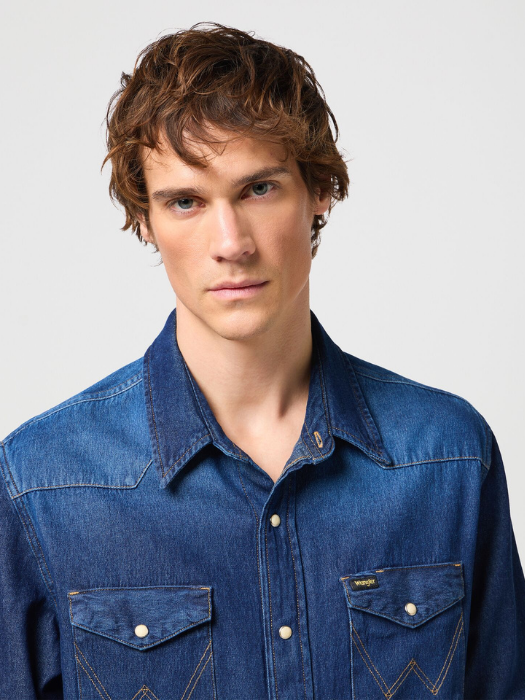 Wrangler Camasa Navy Regular Barbati [4]