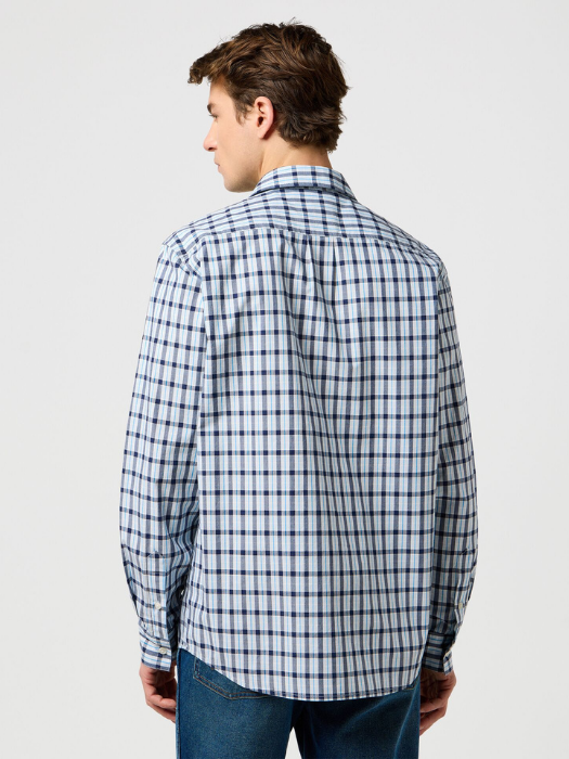 Wrangler Мужская Рубашка Синяя Regular [5]