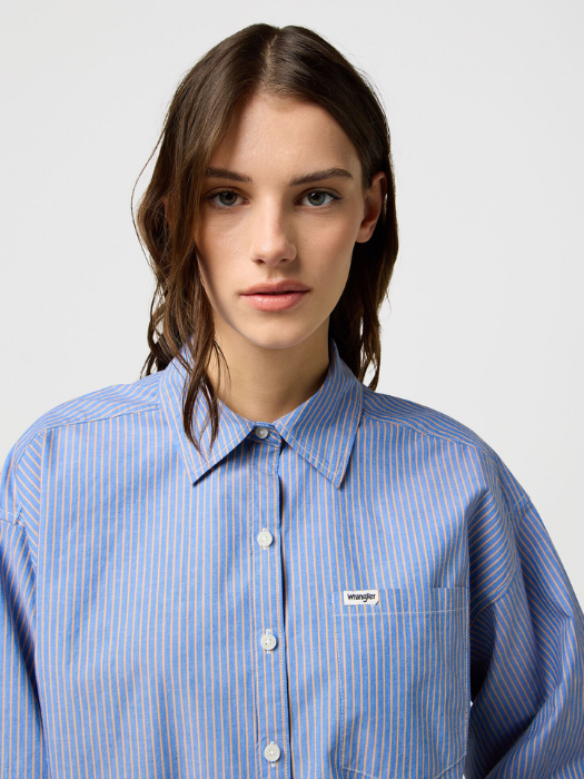 Wrangler Camasa Albastra Deschisa Relaxed Femei [5]