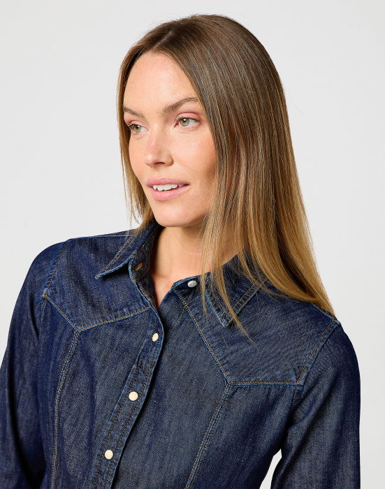Wrangler Camasa Slim Indigo Femei [4]