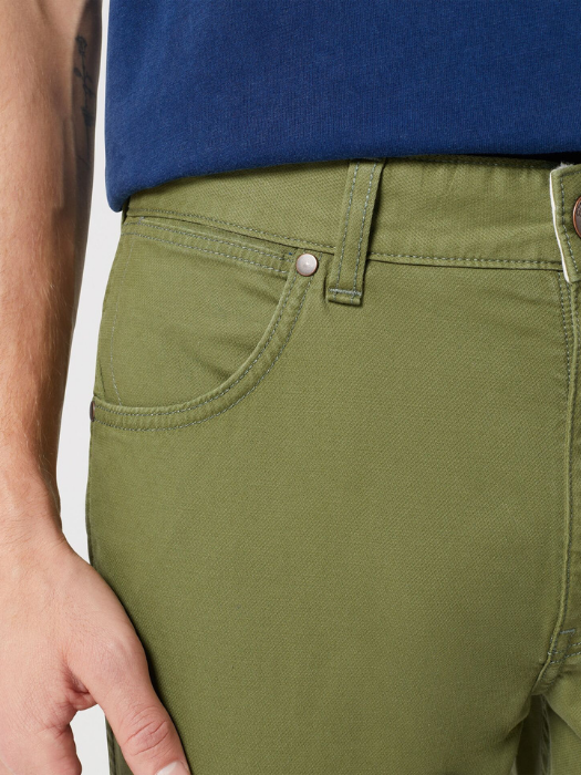 Wrangler Pantaloni Verde Masliniu Regular Straight Barbati [4]