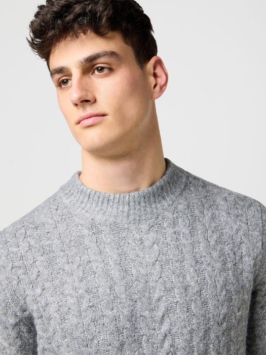 Wrangler Pulover Gri Deschis Regular Barbati [4]