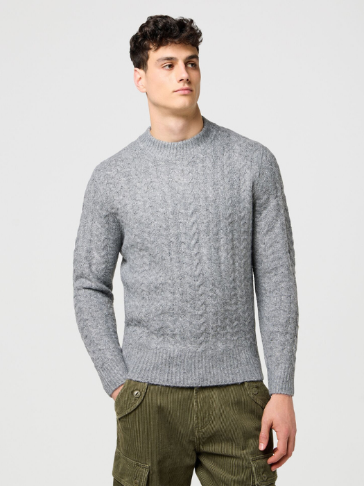 Wrangler Pulover Gri Deschis Regular Barbati [2]