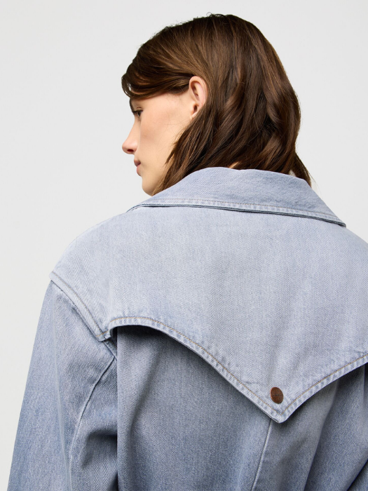 Wrangler Trench Albastru Deschis Relaxed Femei [5]