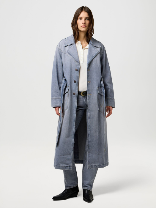 Wrangler Trench Albastru Deschis Relaxed Femei [2]