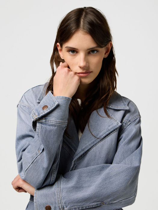 Wrangler Trench Albastru Deschis Relaxed Femei [4]