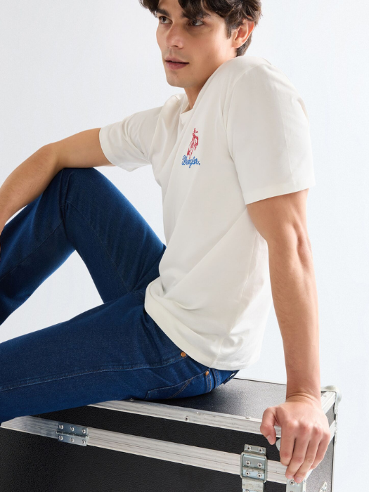 Wrangler Tricou Alb Regular Barbati [4]