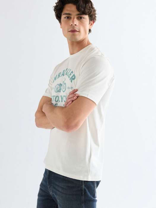 Wrangler Tricou Alb Regular Barbati [4]