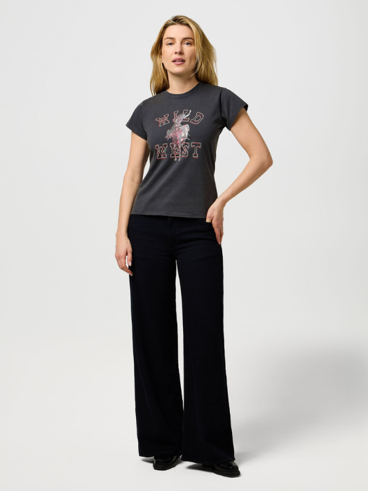 Wrangler Tricou Gri Inchis Slim Femei [1]