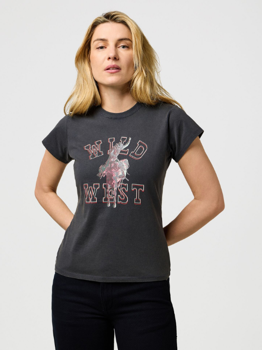 Wrangler Tricou Gri Inchis Slim Femei [2]