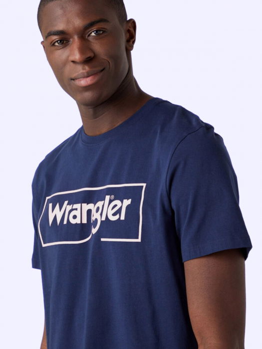 Wrangler Мужская Футболка Темно-Синяя Regular [2]