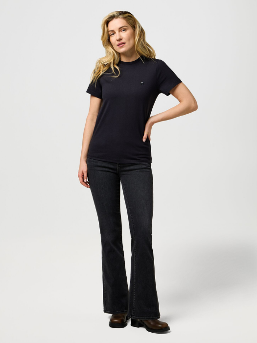 Wrangler Tricou Negru Slim Femei [1]