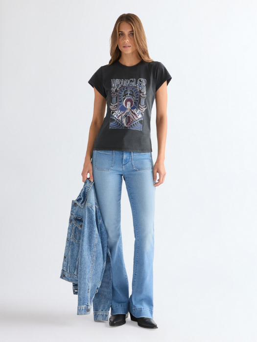 Wrangler Tricou Negru Slim Femei [5]