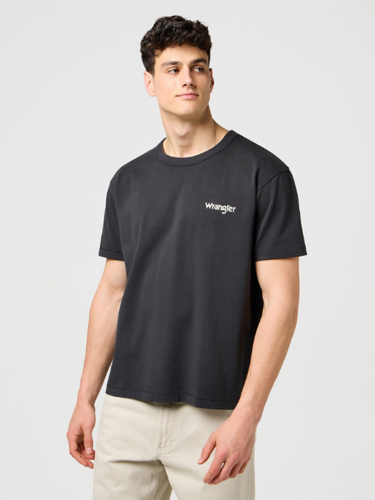 Wrangler Tricou Negru Vintage Barbati [2]