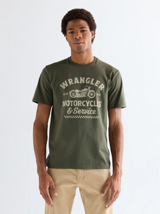 Wrangler Tricou Haki Regular Barbati [2]