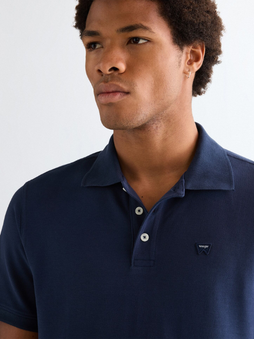 Wrangler Мужская Футболка-Поло Темно-Синяя Regular [3]
