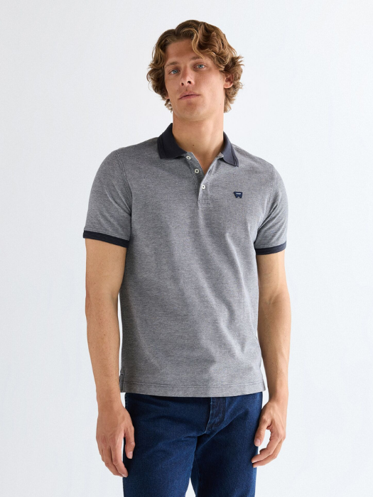 Wrangler Tricou Polo Gri Deschis Regular Barbati [2]