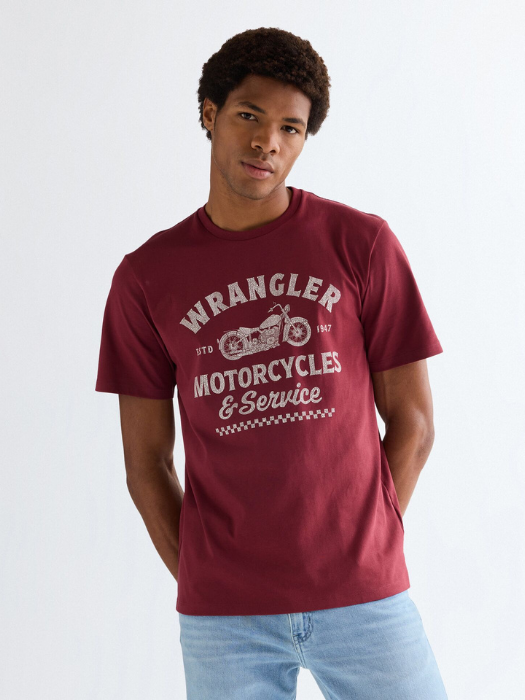 Wrangler Tricou Rosu Regular Barbati [3]