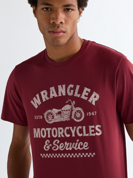 Wrangler Tricou Rosu Regular Barbati [2]